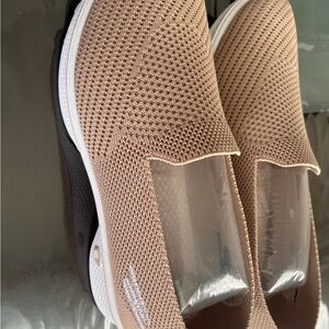 NEW Women's Tan Slip-On Sneakers